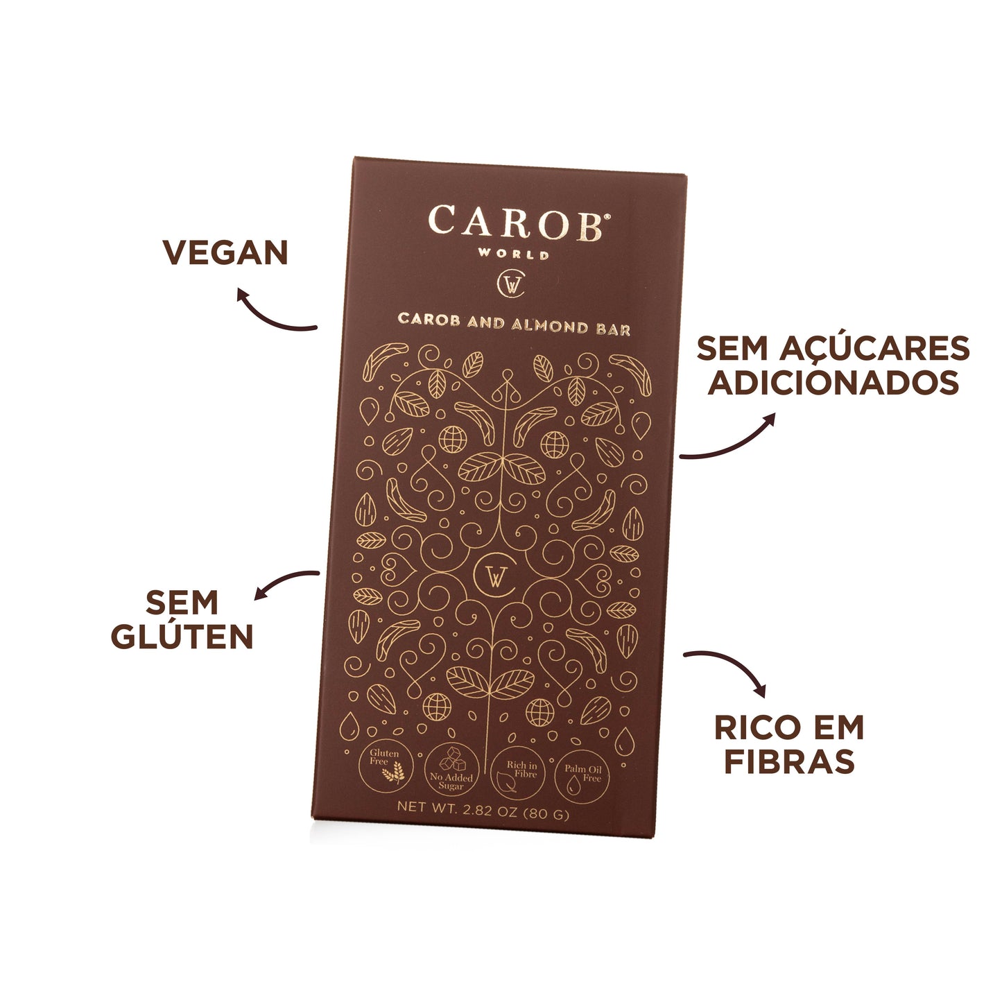Carob and Almond Bar (80g)