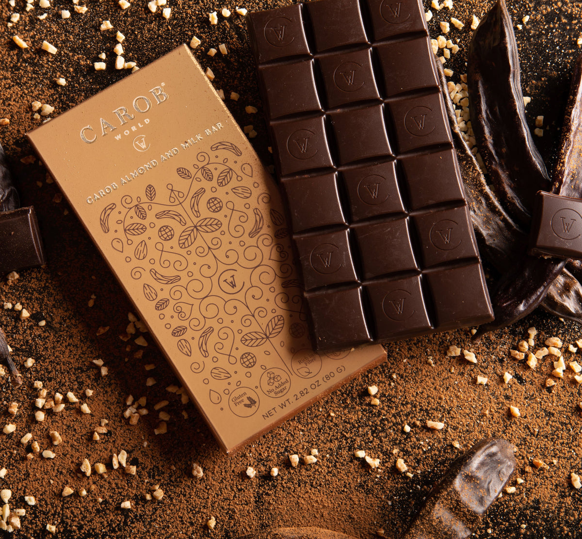 Carob, Almond and Milk Bar (80g)
