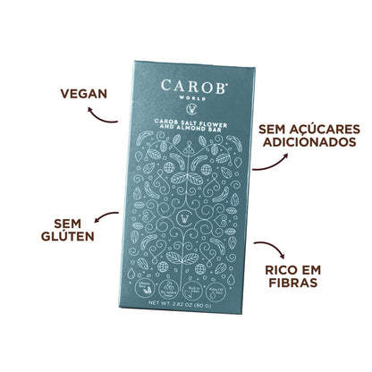 Tablete de Alfarroba, Flor de Sal e Amêndoa (80g)