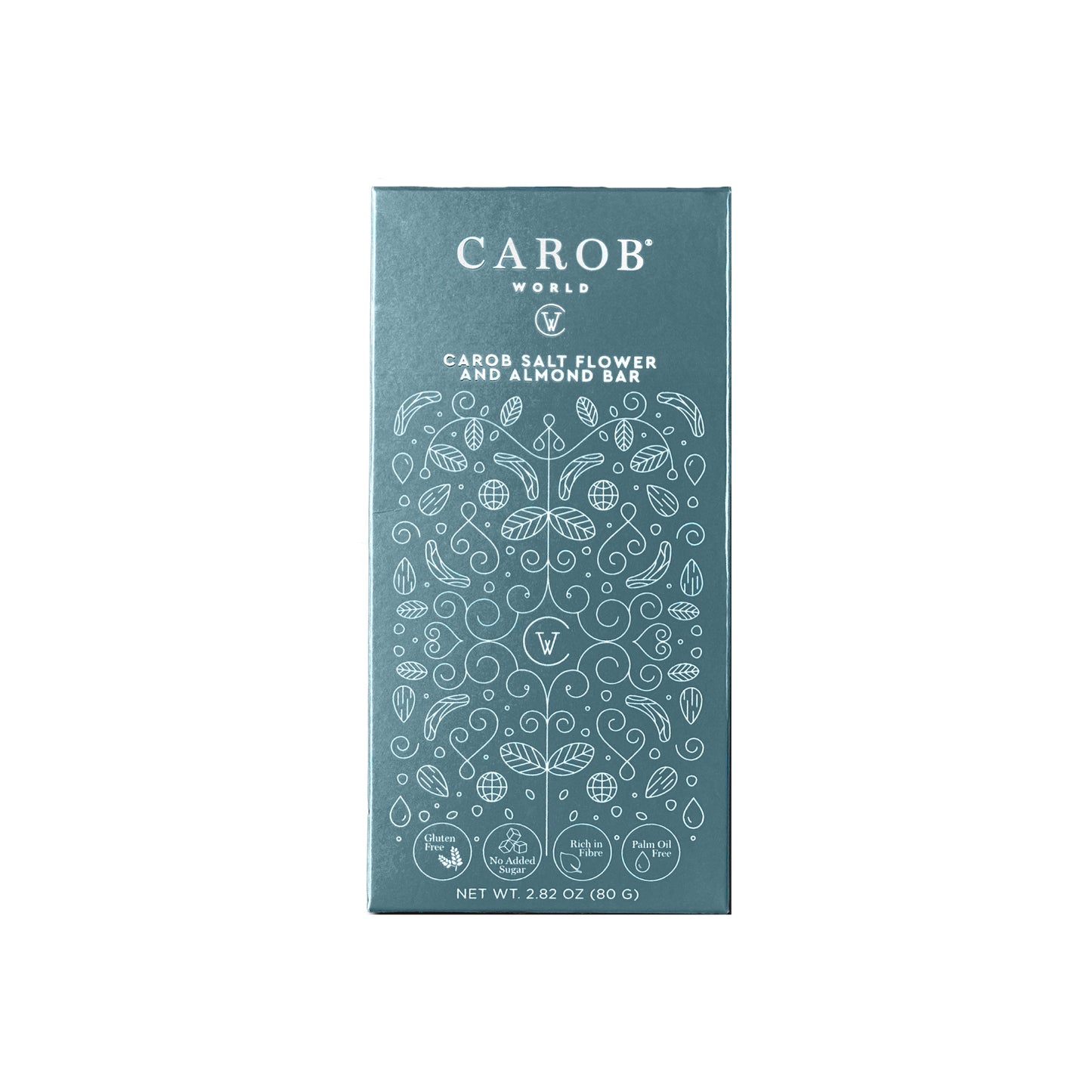 Tablete de Alfarroba, Flor de Sal e Amêndoa (80g)