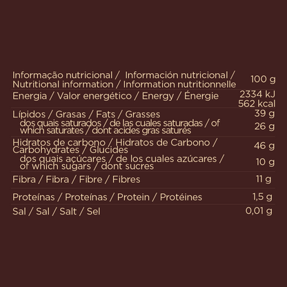 Informação Nutricional - Carob Bites