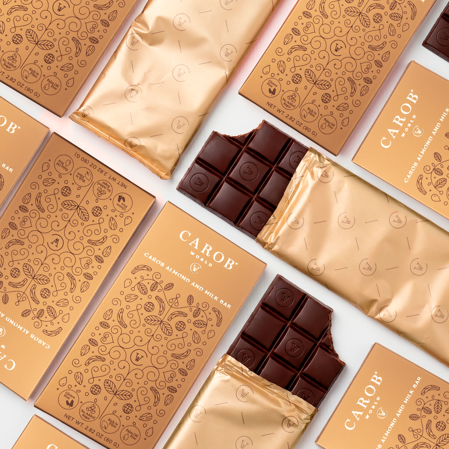 Carob, Almond and Milk Bar (Pack 15x80g)