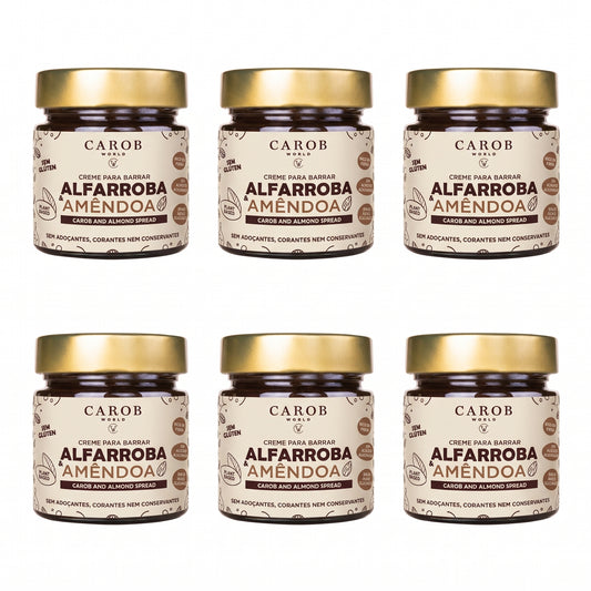 Creme para Barrar Alfarroba e Amêndoa (Pack 6 x 240g)