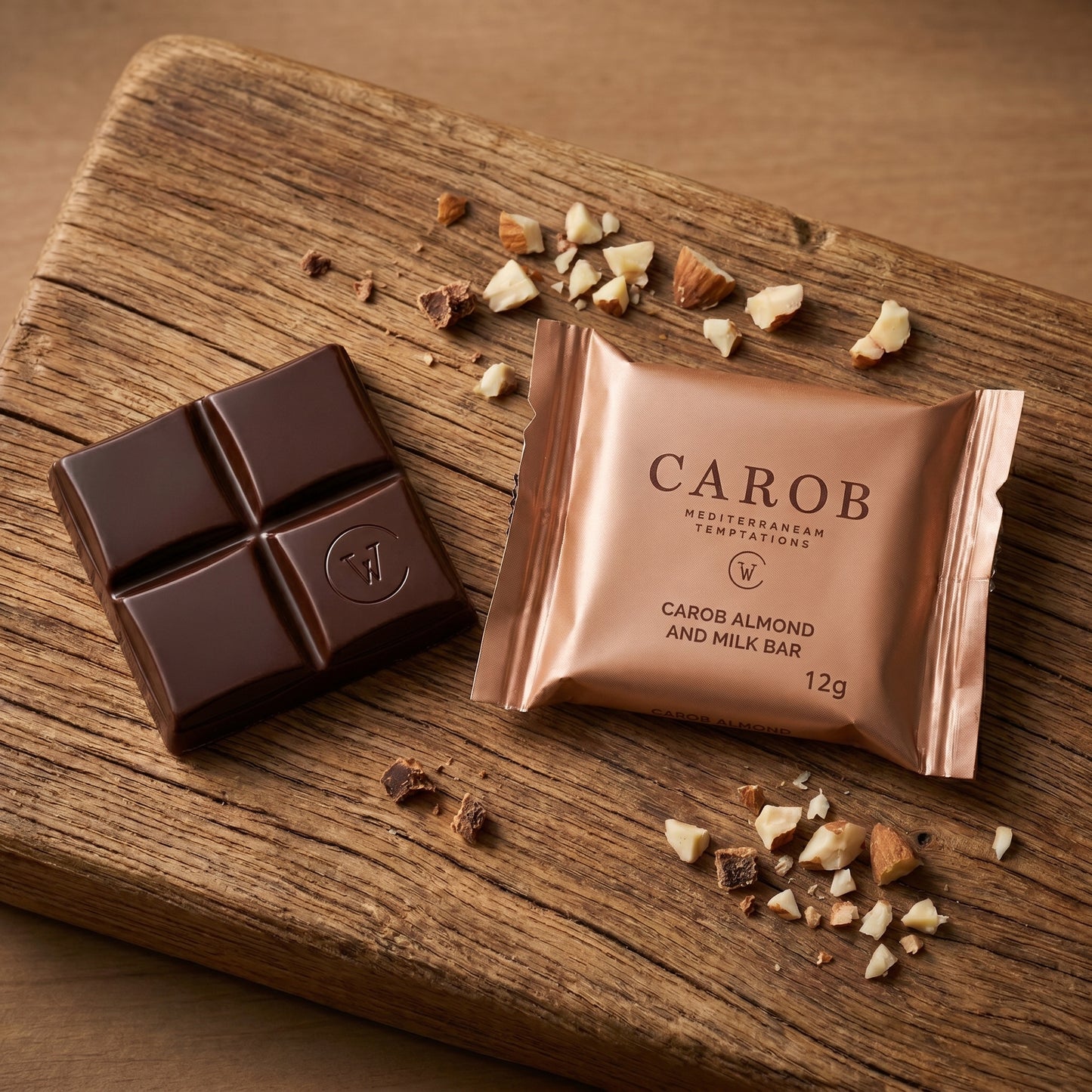 Carob, Almond and Milk Mini Bar (Pack 60 x 12g)