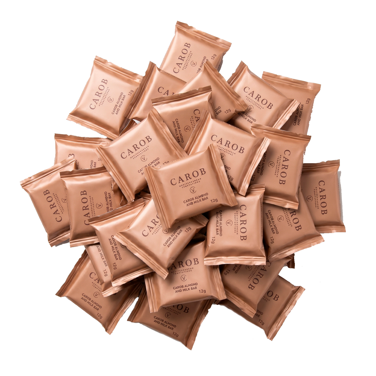 Carob, Almond and Milk Mini Bar (Pack 60 x 12g)