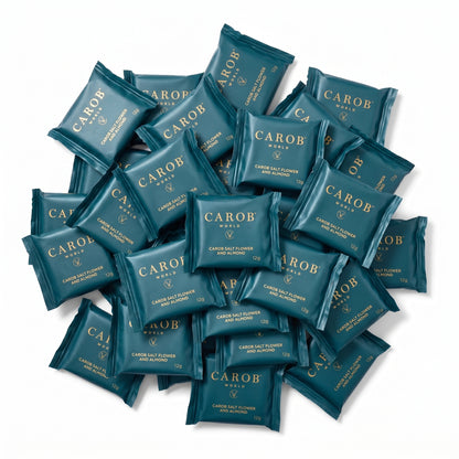 Mini Tabletes de Alfarroba, Flor de Sal e Amêndoa (Pack 60 x 12g)