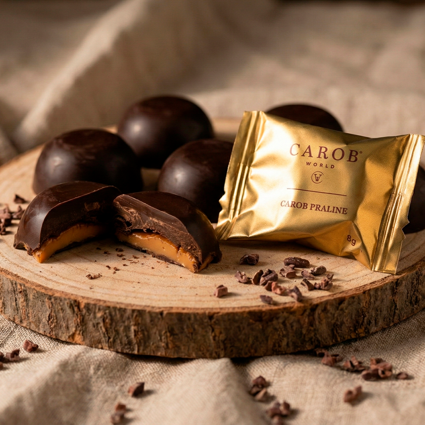 Bombons Carob Praline (Pack 48 x 8g)