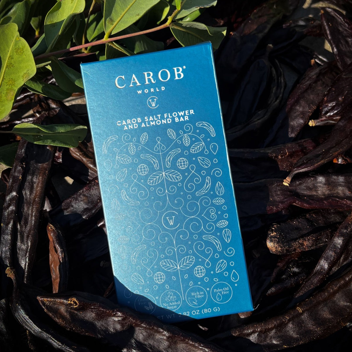 Carob, Salt Flower and Almond Bar (80g)